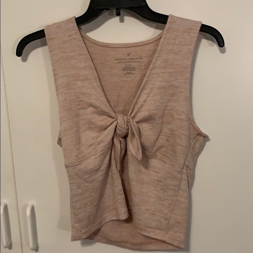 American Eagle light pink-neutral tank top.